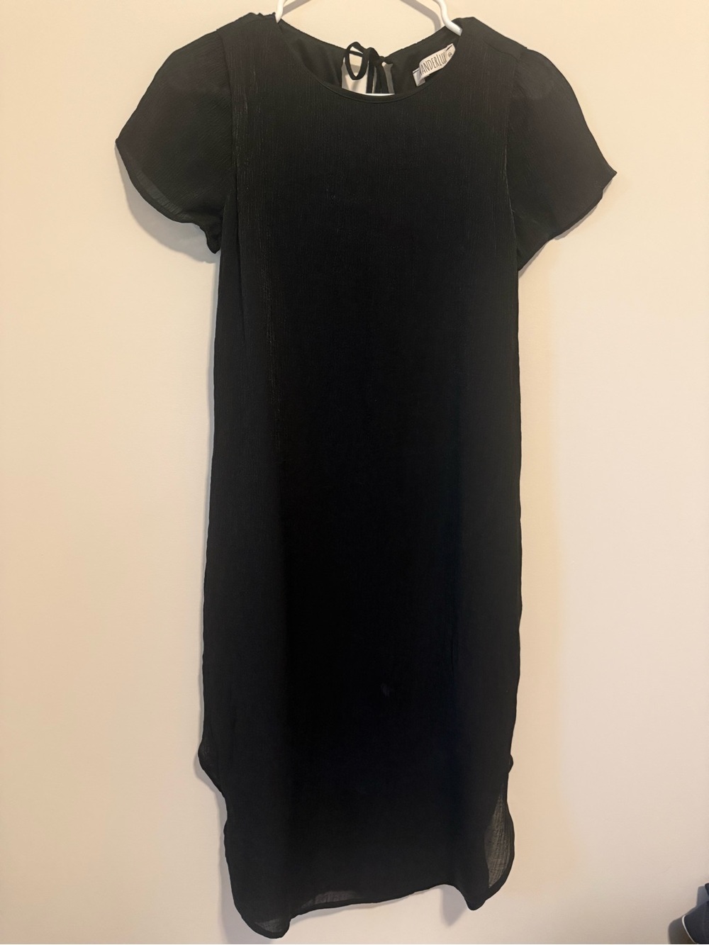 WanderLux Black Midi Dress Size XS